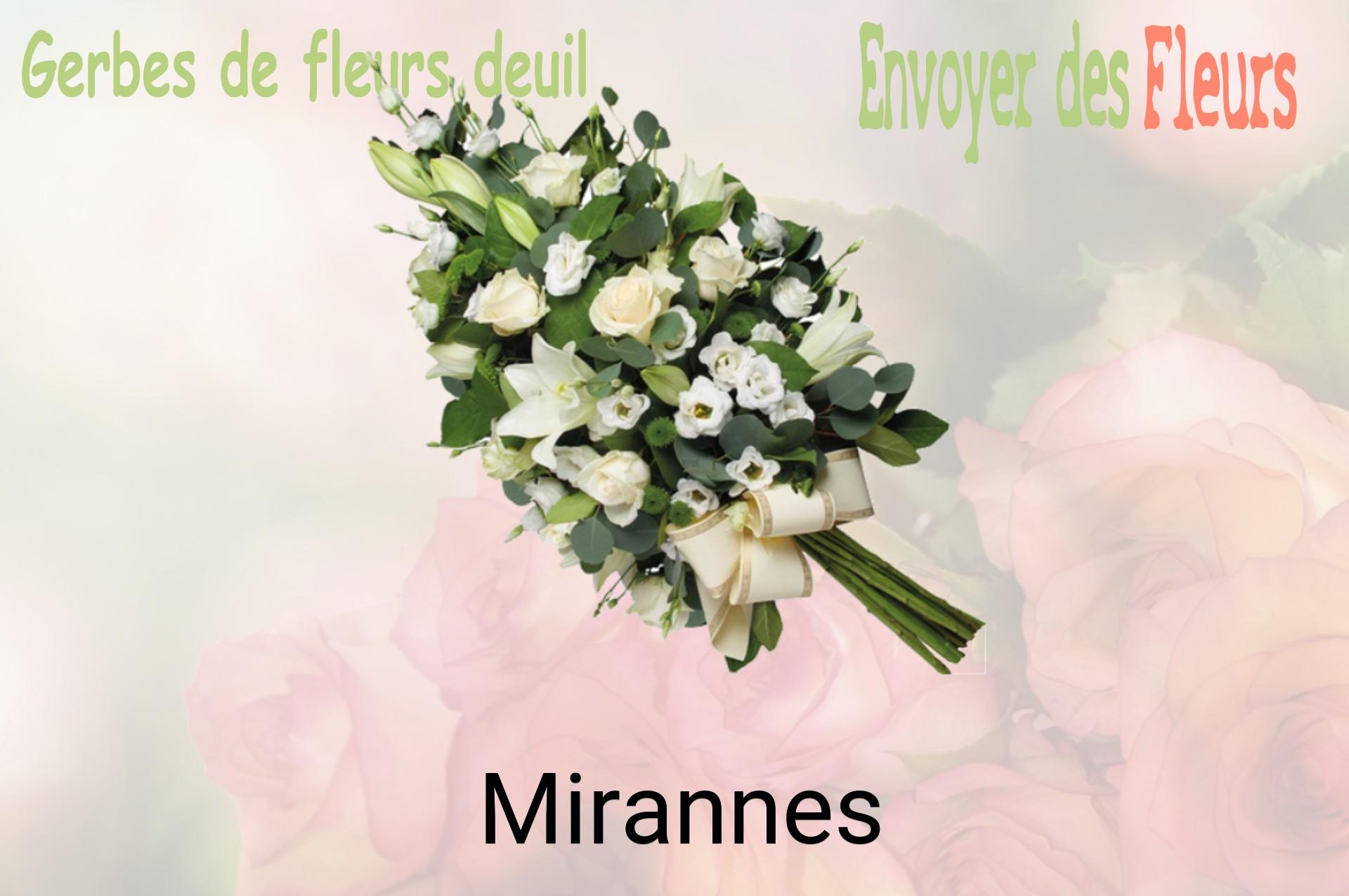 Gerbe de fleurs de deuil livrée à Mirannes